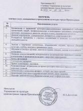 Положение о платных услугах, оказываемых муниципальными учреждениями культуры города Прокопьевска, стр. 7